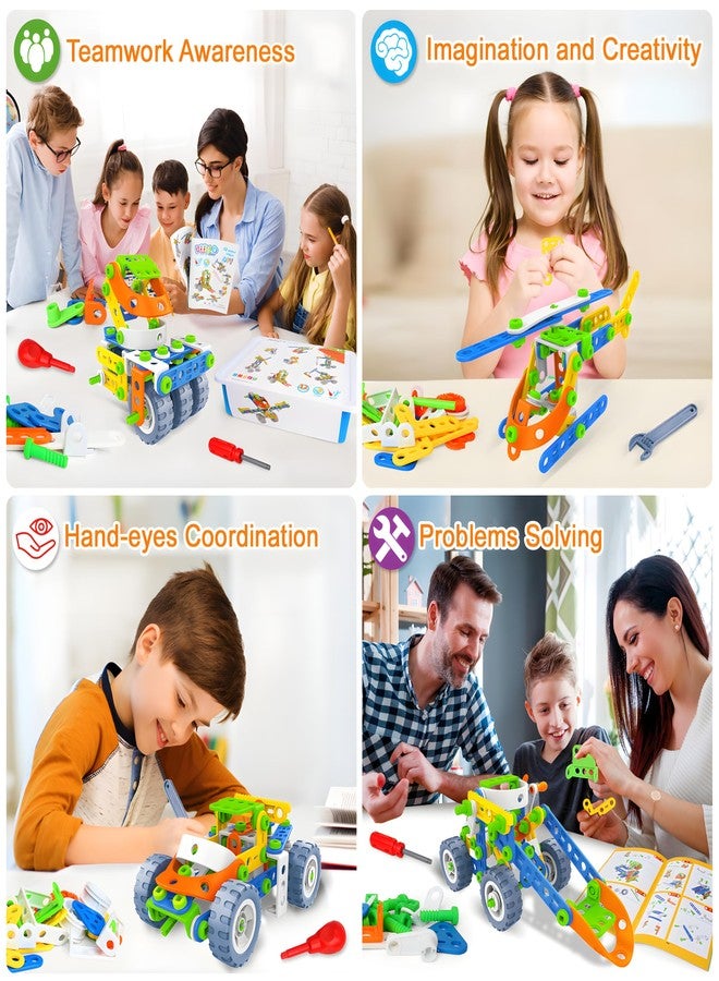 MOONTOY 12 in 1 STEM Toys for 4 5 6 7 8+ Year Old Boy Gifts, 152 PCS Educational Building Toys for Kids Ages 4-8 5-7 8-12, Building Blocks Stem Kits Activities Construction Toy for Boys Birthday Gifts - Image 4